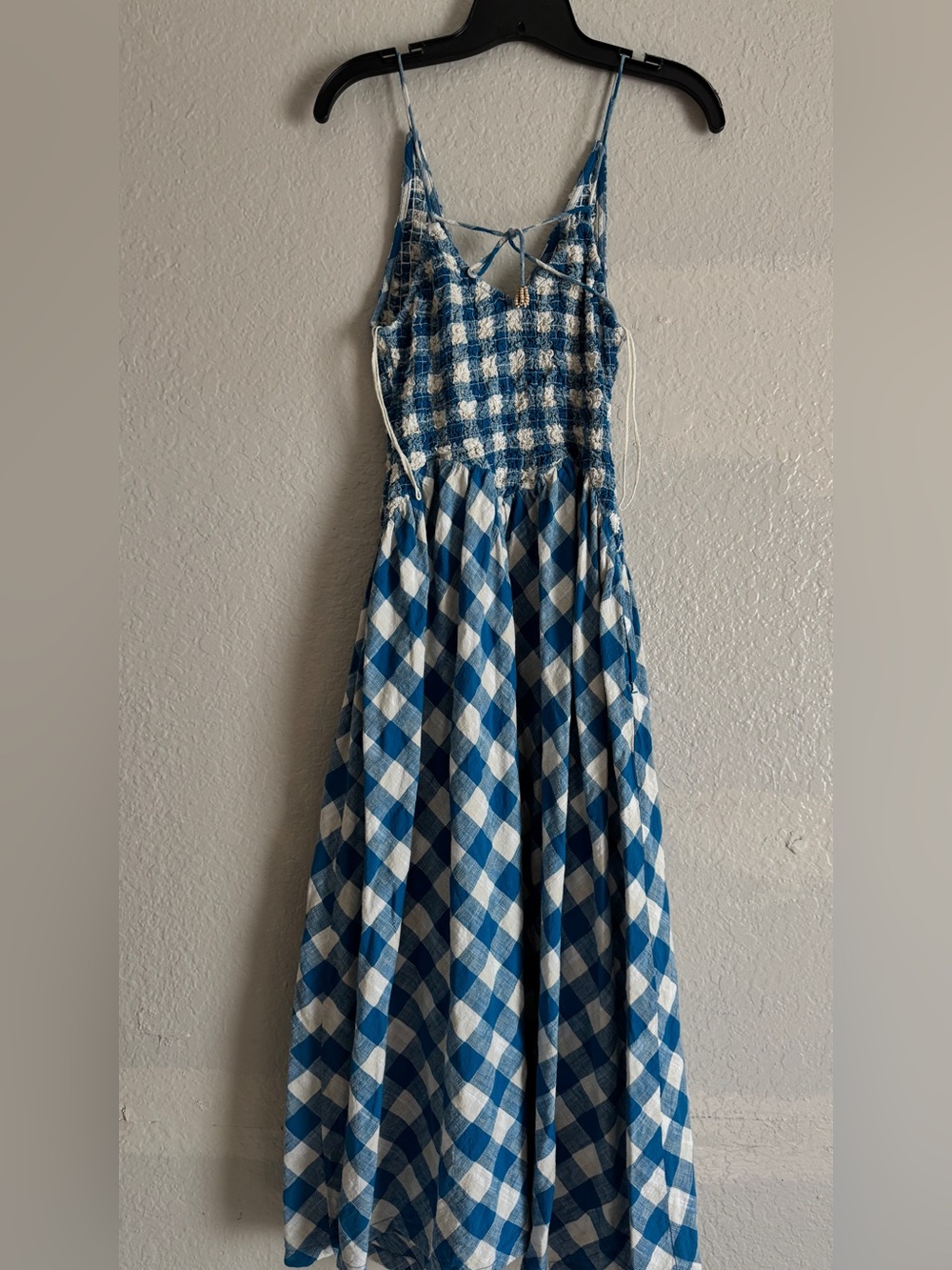 Free People Vera Midi Smocked Gingham Dress - Picture 3 of 4